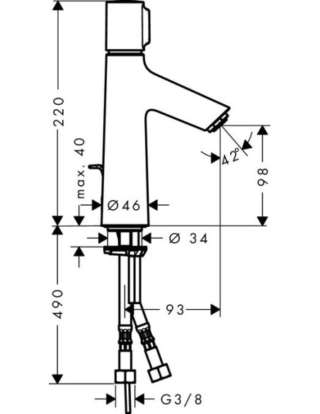 Hansgrohe izlietnes jaucējkrāns Talis Select S 72042000