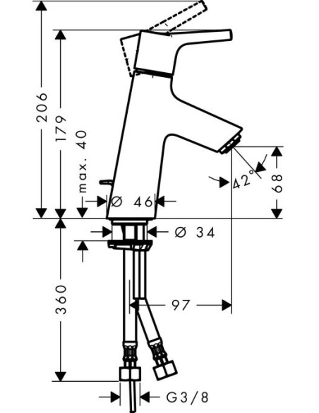 Hansgrohe izlietnes jaucējkrāns Talis S 72010000