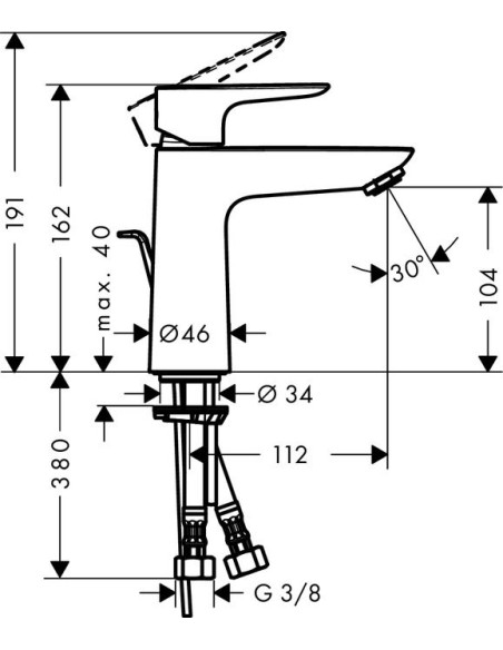 Hansgrohe izlietnes jaucējkrāns Talis E 71710000