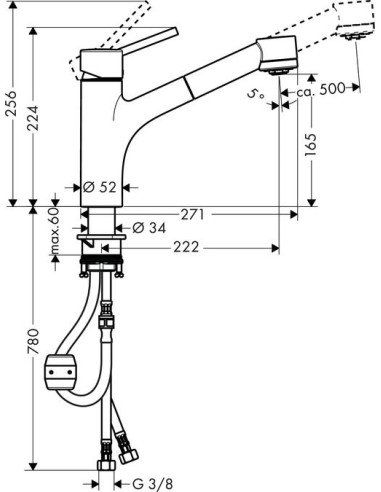Hansgrohe virtuves jaucējkrāns Talis S 32841000