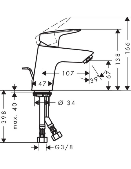 Hansgrohe izlietnes jaucējkrāns Logis 71070000