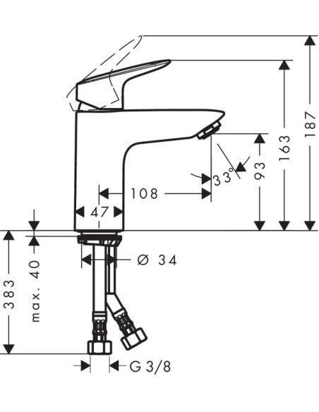 Hansgrohe izlietnes jaucējkrāns Logis 71101000
