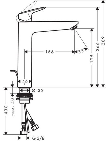 Hansgrohe izlietnes jaucējkrāns Logis 71090000