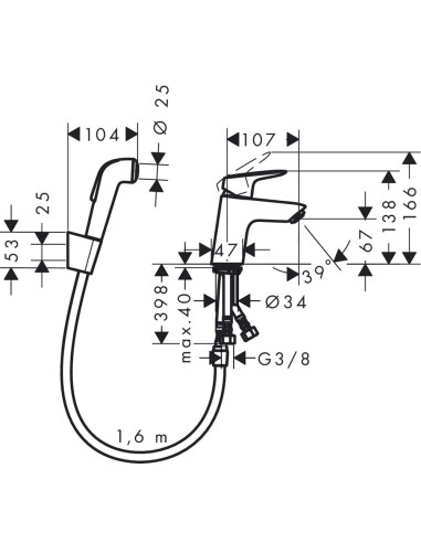 Hansgrohe izlietnes jaucējkrāns Logis 71290000