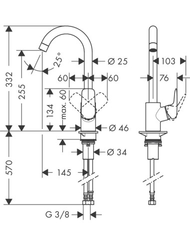 Hansgrohe virtuves jaucējkrāns Logis 71835000
