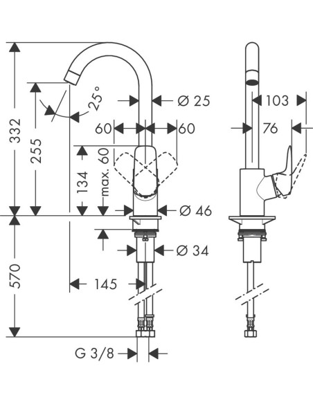 Hansgrohe virtuves jaucējkrāns Logis 71835000