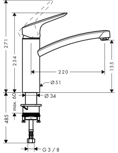 Hansgrohe virtuves jaucējkrāns Logis 71832000