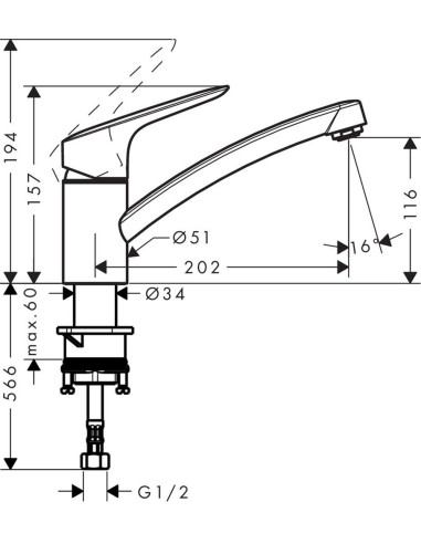 Hansgrohe virtuves jaucējkrāns Logis 71830000