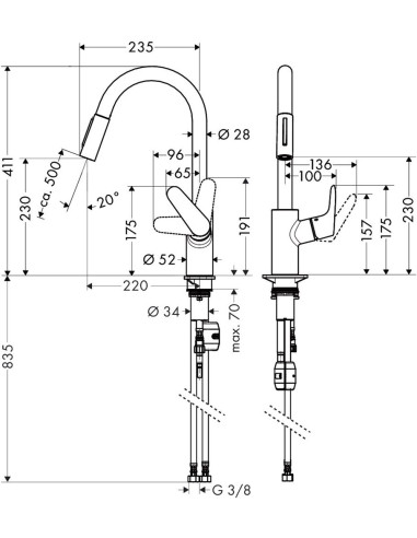 Hansgrohe virtuves jaucējkrāns Focus 31815000
