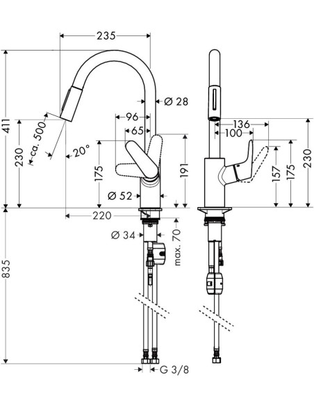 Hansgrohe virtuves jaucējkrāns Focus 31815000