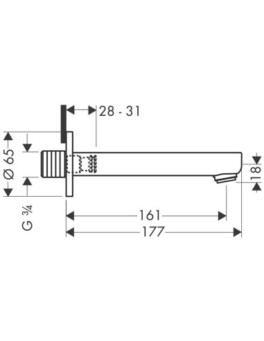 Hansgrohe izteka Metropol S 14420000