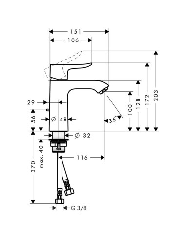 Hansgrohe izlietnes jaucējkrāns Metris 31080000