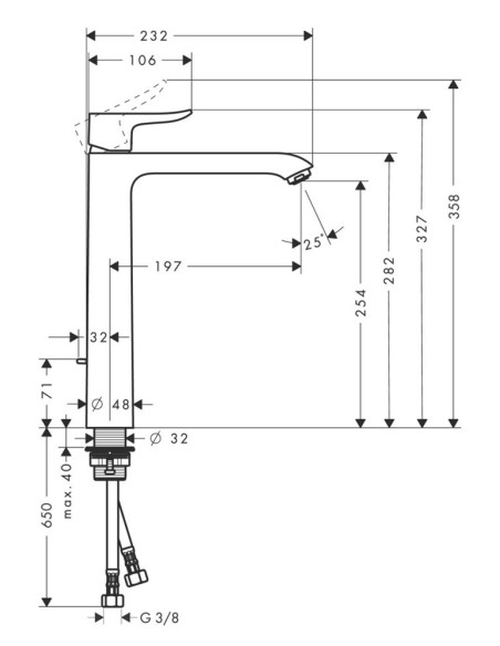 Metris 260 izlietnes maisītājs ar pop-up, hroms