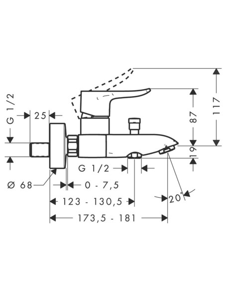 Metris vannas maisītājs, hroms