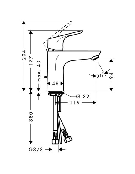 Hansgrohe izlietnes jaucējkrāns Focus 31607000
