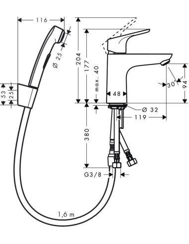 Hansgrohe izlietnes jaucējkrāns Focus 31927000