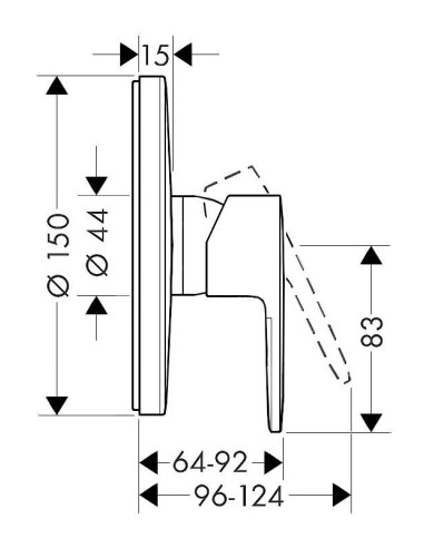 Vernis Blend iebūvējams dušas maisītājs,...