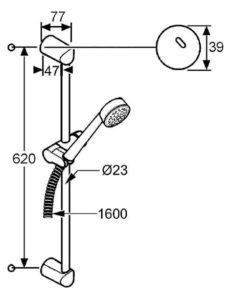 Kludi dušas komplekts Zenta 6063005-00 Kludi dušas komplekts Zenta 6063005-00