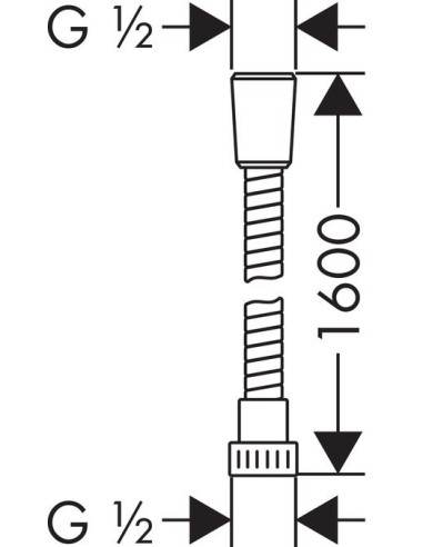 Hansgrohe dušas šļūtene Metaflex 28266000