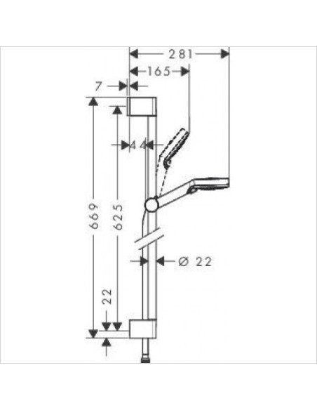 Hansgrohe dušas komplekts Crometta Vario 650 26553400