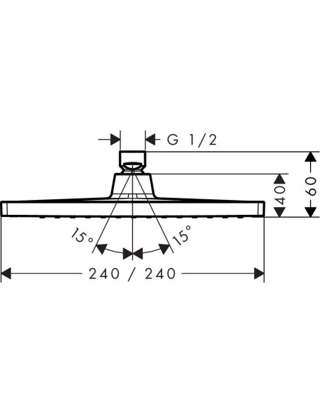 Hansgrohe augšējā duša Crometta E 240 1jet 26726000