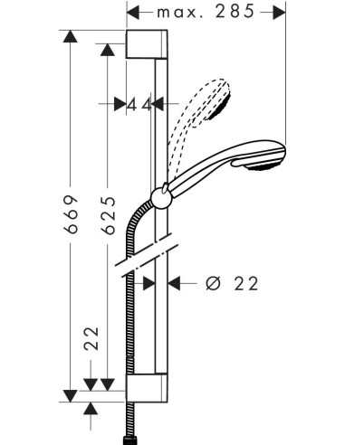 Hansgrohe dušas komplekts Crometta 85 Vario...