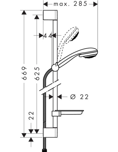 Hansgrohe dušas komplekts Crometta 85 Vario...
