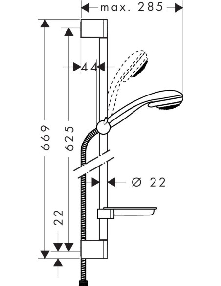 Hansgrohe dušas komplekts Crometta 85 Vario 27764000