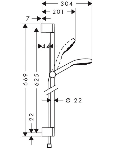 Hansgrohe dušas komplekts Croma Select E Vario 26582400