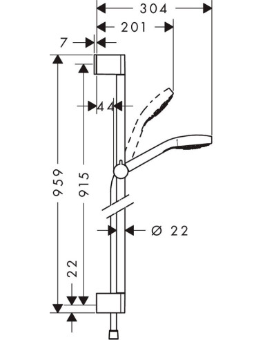 Hansgrohe dušas komplekts Croma Select E Multi...