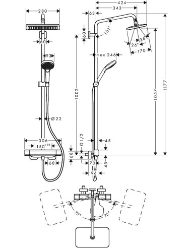 Grohe rokas duša Rainshower Icon 27630000