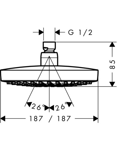 Croma Select E 180 2jet dušas galva 180mm,...