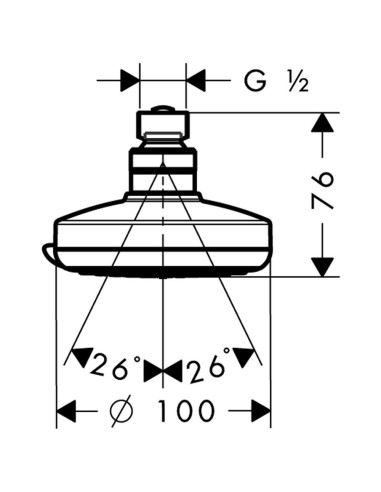 Hansgrohe augšējā duša Croma 100 Vario 27441000