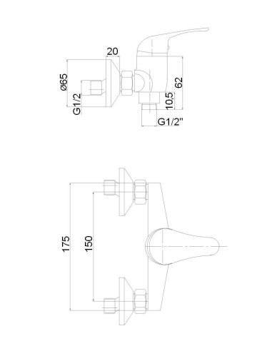 Dušas krāns ar komplektu MG-6241 MED, MED
