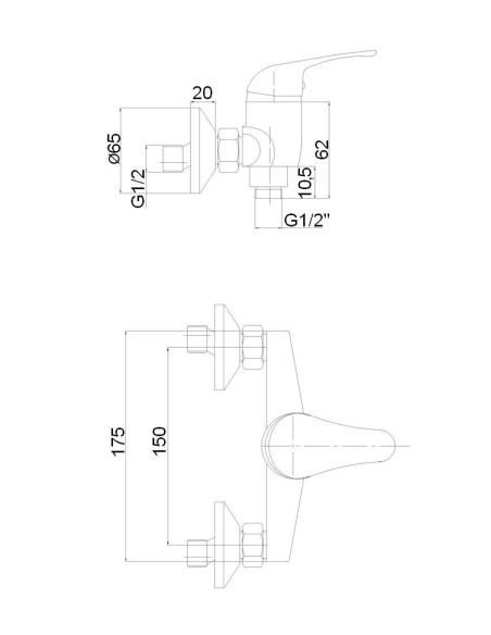 Dušas krāns ar komplektu MG-6241 MED, MED