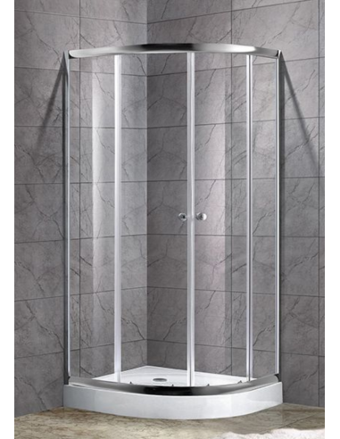 Dušas kabīne 90x90x185cm, pusapaļa FLORY