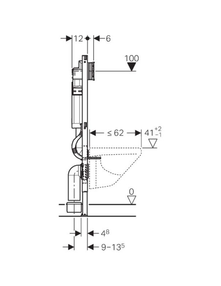 Geberit iebūvējams wc poda rāmis Duofix UP320 111.300.00.5