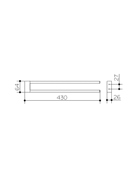Keuco dvieļu turētājs Smart 02318 Keuco dvieļu turētājs Smart 02318