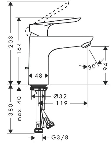 Hansgrohe izlietnes jaucējkrāns Logis E 71161000