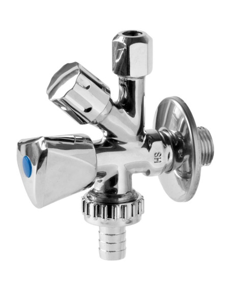 Pieslēgventīlis ūdenim kombinētais hromēts