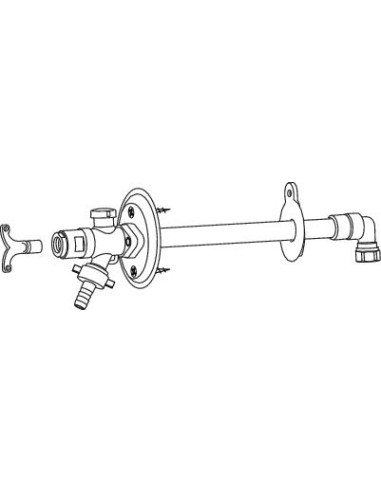 Dārza krāns neaizsalstošs 450-1000mm sienai