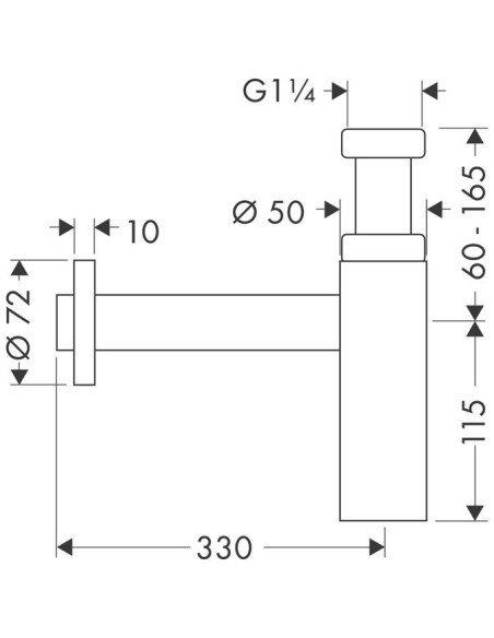 Sifons Flowstar S 11/4", hroms