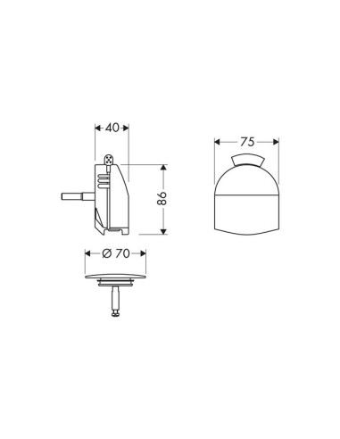 Furnitūra Exafill, hroms