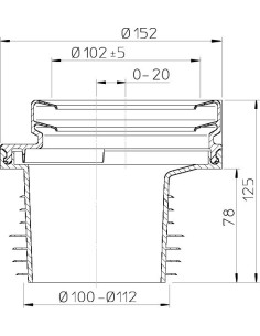 WC pieslēgmanžete ekscentra DN110 2
