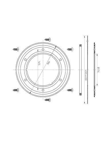 Blīvēšanas flancis d110mm ar bituma manžeti