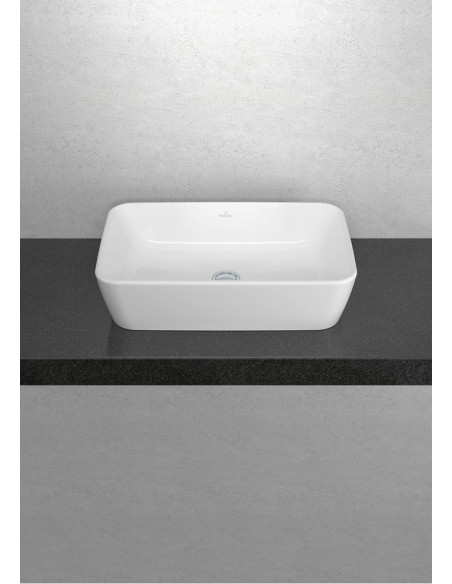 Architectura uzliekamās izlietne, 600 x 405 x 155mm, balts, ar pārplūdi, neslīpēta