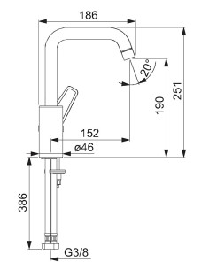 SAGA izlietnes maisītājs, hroms 2