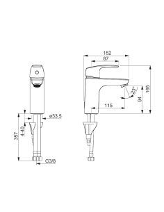 SAFIRA XL izlietnes maisītājs, hroms 2
