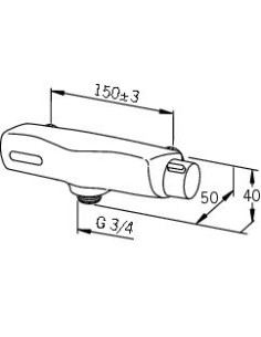 Oras Electra 6180 bezkontakta dušas jaucējkrāns, 6V barošana 2