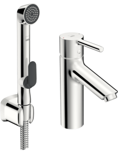 Optima izlietnes jaucējkrāns ar bidē dušu, hroms